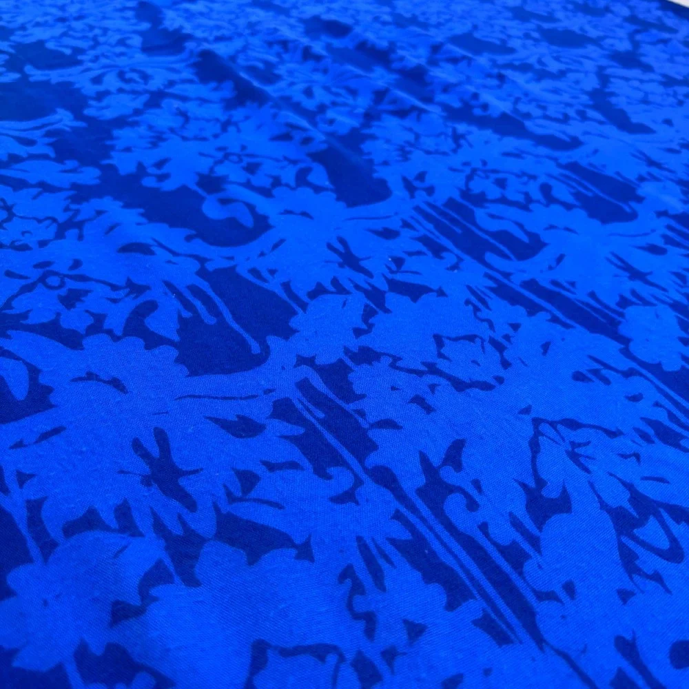 Stella & Dot Cobalt Blue Damask Floral Oversized Scarf Wrap Shawl 68x38